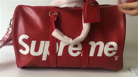 supreme louis vuitton duffle bag fake|supreme louis vuitton wallet stockx.